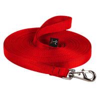 Lupine Pet  Basic Solids  Red  Red  Nylon  Dog  Training Leash