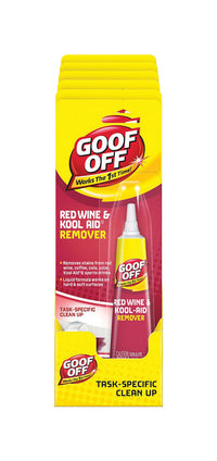 Goof Off No Scent Red Wine Stain Remover 0.62 oz. Gel (Pack of 6)