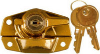 Window Sash Lock, Keyed, Bright Brass Finish