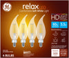 GE Relax CAC E12 (Candelabra) LED Bulb Soft White 60 W 4 pk