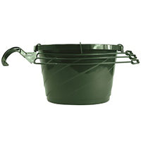 HC Companies Euro 7.25 in. H X 12 in. D Plastic Hanging Basket Green