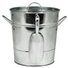 TWINE Country Home Silver Galvanized Steel Ice Bucket