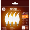 GE Relax CAC E12 (Candelabra) LED Bulb Soft White 40 Watt Equivalence 4 pk