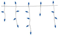 Christmas Lights Set, Blue Icicle LED, 105-Ct.