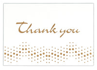 Meadwestvaco 90020 4 X 5-3/4 Gold Embossed Thank You Notes 10 Count