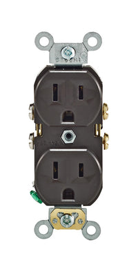 Leviton Duplex Grounding Receptacle Nema 5 - 15 R Brn Ul Bx