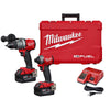 Milwaukee M18 Fuel 18 V 5 A Cordless Brushless 2 Tool Hammer Drill and Impact Driver Kit