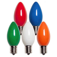 Incandescent Bulbs, C9, Multi-Color, Opaque, 25-Pk.