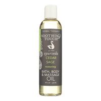 Soothing Touch Bath Body and Massage Oil - Restoring - Cedar Sage - 8 oz