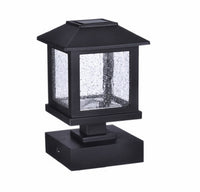 Solar LED Post Lights, Black Plastic, 2-Pk.