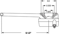 Prime-Line Single Arm Operator With Crank Left 9-1/2" Steel White