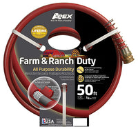 Garden Hose, Farm & Ranch Duty, 450 PSI, Dark Red, 3/4-In. x 50-Ft.