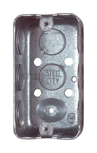 Steel City 14.5 cu in Rectangle Galvanized Steel 1 gang Utility Handy Box Silver