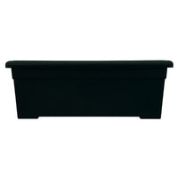 HC Companies Romana 9.75 in. H X 28 in. W Plastic Classic Planter Black