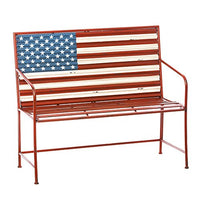 PATRIOTIC METAL BENCH