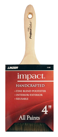 Linzer Products 3180-0400 4" Polyester Impact™ Varnish & Wall Paint Brush