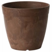 Water-Minder Planter, Plastic, Dolce, Rust, Indoor/Outdoor, 10-In. Round (Pack of 5)