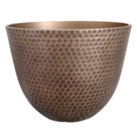 Southern Patio 12 in. D PP Plastic Patio Planter Copper