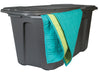 Homz Storage Tote 38-3/25" L X 24" W X 18-1/2" H, 49 Gal. Metallic Charcoal (Case of 4)