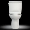 TOTO® Drake® II 1G® Two-Piece Elongated 1.0 GPF Universal Height Toilet with CEFIONTECT and SS124 SoftClose Seat, WASHLET+ Ready, Colonia White - MS454124CUFG#11