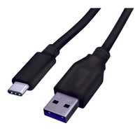 Fabcordz USB to Type C Charge and Sync Cable 6 ft. Black