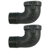 Pipe Decor 1/2 in. FPT X 1/2 in. D MPT Black Iron 1 1/4 in. L 90 Degree Elbow