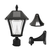 Gama Sonic Baytown Semi-Gloss Black Solar Powered 2.4 W LED Lantern 1 pk