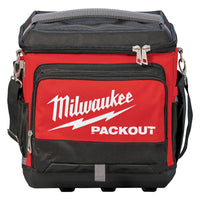 Milwaukee  PACKOUT  15.75 in. W x 11.81 in. H Ballistic Nylon  Cooler Utility Bag  6 pocket Black/Red