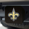 NFL - New Orleans Saints  Black Metal Hitch Cover - 3D Color Emblem