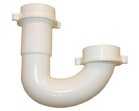 Lavatory/Kitchen Wall Drain J-Bend, White PVC