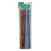 Creative Arts 65499 12 X 6mm Chenille Stems With Sparkles Assorted Colors 100 Count