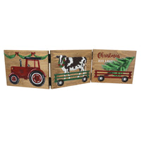 Celebrations Folding Christmas Farm Sign Christmas Decoration Multicolored Wood 1 pk (Pack of 6)