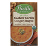 Pacific Natural Foods Carrot Ginger Soup - Organic Cashew - Case of 12 - 17.6 oz.