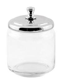 InterDesign 67774 3.5" X 4.75" Clear/Chrome York Apothecary Jar (Pack of 6).