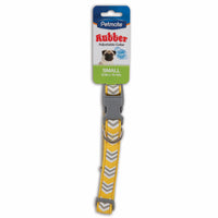 Dog Collar, Yellow Chevron, 5/8 x 10-14-In. (Pack of 2)