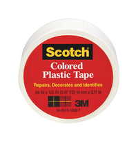 Scotch White 125 in. L x 3/4 in. W Plastic Tape (Pack of 6)