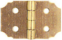 National Hardware 1 in. W X 5/8 in. L Brass Decorative Hinge 2 pk