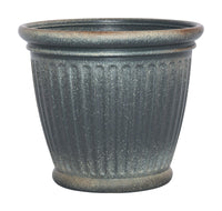 Suncast  Capital  16 in. H x 18 in. W Resin  Planter  Gray