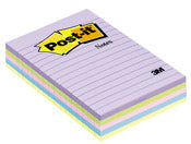 3M 5428-Ap 4 X 6 50 Sheet Assorted Pastel Lined Post-It® Notes 5 Coun