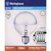 Westinghouse DecorLite 60 W G25 Globe Incandescent Bulb E26 (Medium) White 1 pk (Pack of 6)