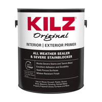 Kilz Matte White Oil-Based Alkyd Primer For Multiple Surfaces 1 gal. (Pack of 4)