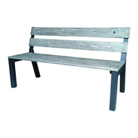 Bond Black Steel Cantera Outdoor Bench 33.46 in. H X 59.06 in. L X 23.62 in. D