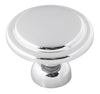 Hickory Hardware Conquest Transitional Round Cabinet Knob 1-3/8 in. D 1-1/16 in. Chrome 1 pk