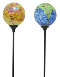 Moonrays 91860Fd Fireburst & Peacock Swirled Glass Stake Lights (Pack of 16)