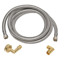 Homewerks 3/8 in. Compression in. X 3/8 in. D Compression 48 in. Braided Stainless Steel Dishwasher