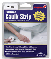 Red Devil White Mildew Resistant Fixture Caulk Strip 6 ft. x 1/2 in.