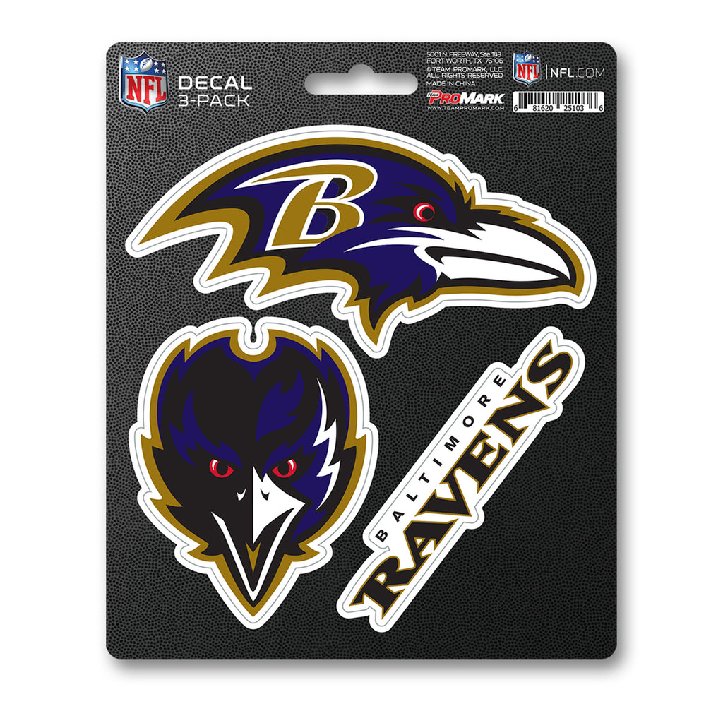 Baltimore Ravens and Orioles 2Pack 4 x 4 Logo Decal