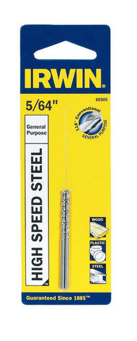 Irwin 5/64 in. X 2 in. L High Speed Steel Drill Bit 2 pk