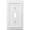 Amerelle Continental White 1 gang Die-Cast Metal Toggle Wall Plate 1 pk