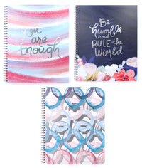 Studio C 38430 10.5 X 8.5 1 Subject Silver Lining Notebook 80 Sheets Assorted Designs